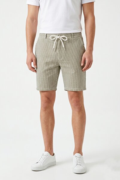 BAGLAN Men's Striped Shorts with Pockets Bgl-St05575