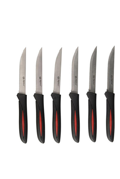 Alpina Set de 6 cuțite de friptură din oțel inoxidabil INOX 23 cm