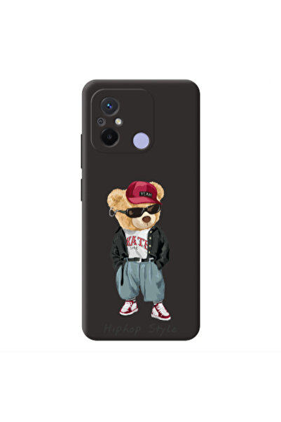 Other Xiaomi Redmi 12C Hip hop style Black Colored Silicone TPU Θήκη