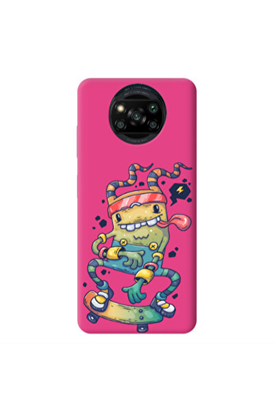 Other Xiaomi Poco X3 /X3 Pro Dangerous task Fuchsia Colored Silicone TPU Θήκη