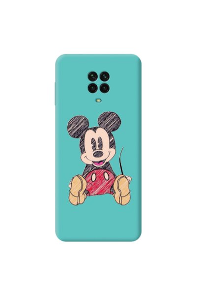 Other Xiaomi Redmi Note 9 Pro Mickey mouse 2 Turquoise Colored Silicone TPU Θήκη