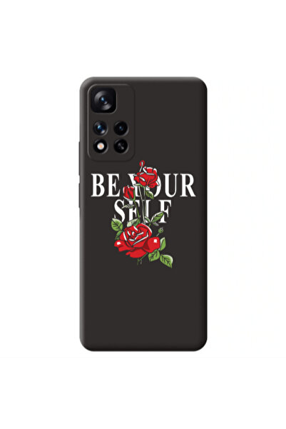 Other Xiaomi Redmi Note 11 Pro 5G Be Your Self Black Colored Silicone TPU Θήκη
