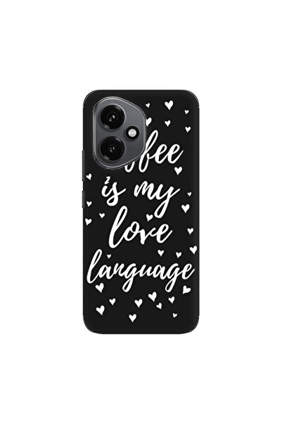 Other Honor Magic 400 Coffe is my love language Black Colored Silicone TPU Θήκη