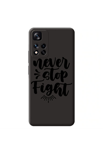 Other Xiaomi Redmi Note 11 Pro 5G Never stop fight Black Colored Silicone TPU...