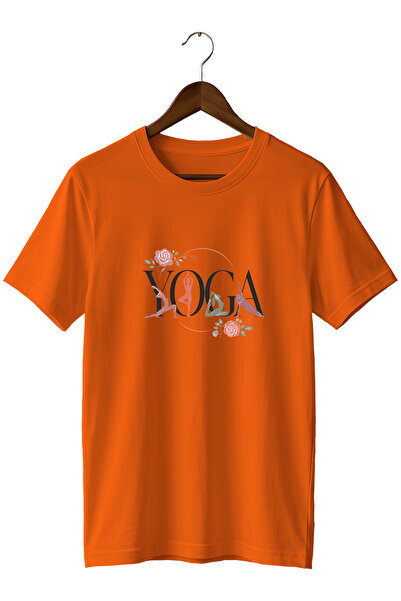 WİDİ Floral Yoga Printed Training T-Shirt Sports T-Shirt