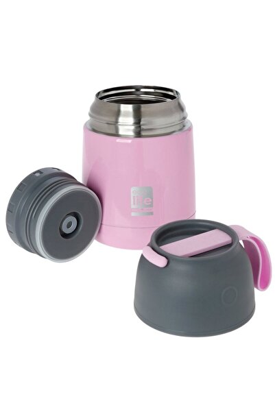 Ecolife Ανοξείδωτο Δοχείο Φαγητού Ροζ Μωρού 450ml (33-BO-9076)