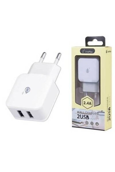 OEM Φορτιστής Χωρίς Καλώδιο 2.4A 2 USB Σε Λευκό Χρώμα (463.30219)