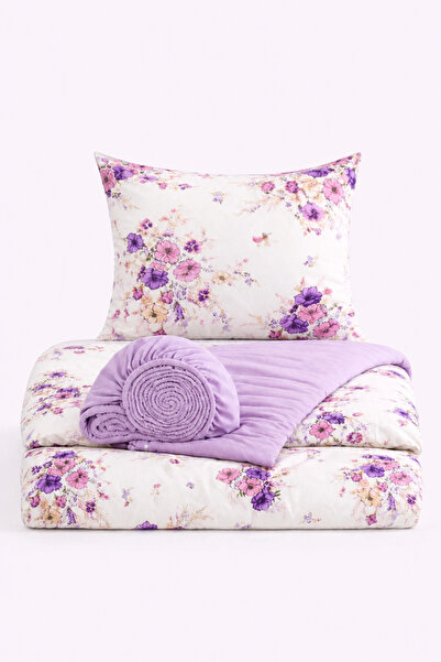 İQON Elastic Sheet Duvet Cover Set Single Size Outlt1 Bouqt Lla