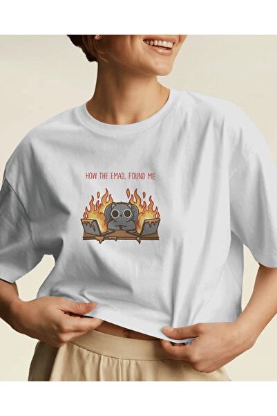 buzagi tasarım ürünleri How the Email Found Me Unisex White Regular T-Shirt