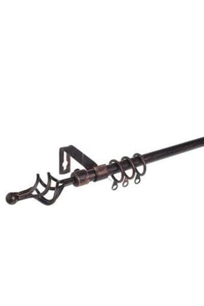 SHOPIENS Bară de perdea metalică extensibilă, negru bronz periat, 60–120 cm