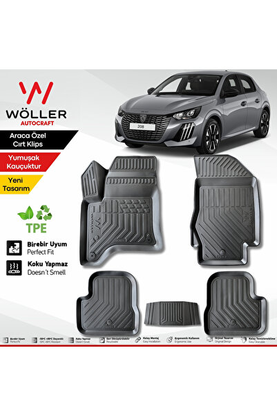 wöller Peugeot 208 Paspas Hybrid 2025 Sonrası Uyumlu 3d Havuzlu Paspas