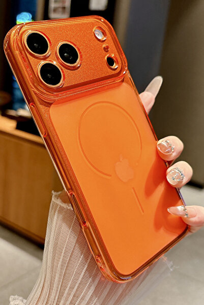 WANNA PROTECT Iphone 17 Pro Uyumlu Kamera Çıkıntılı Korumalı Yumuşak Buzlu Şe...