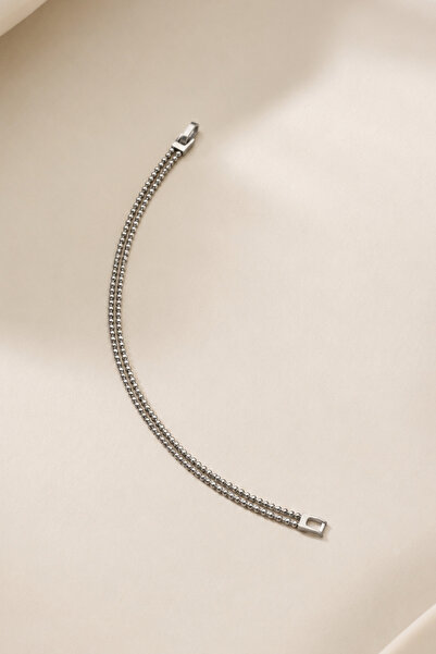 Balenbi Jewelry Women's Double Row Bead Chain Tarnish Resistant Steel Bracele...