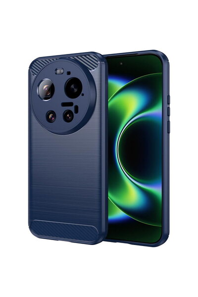 Techsuit Husa pentru Xiaomi 17 Ultra - Carbon Silicone - Blue