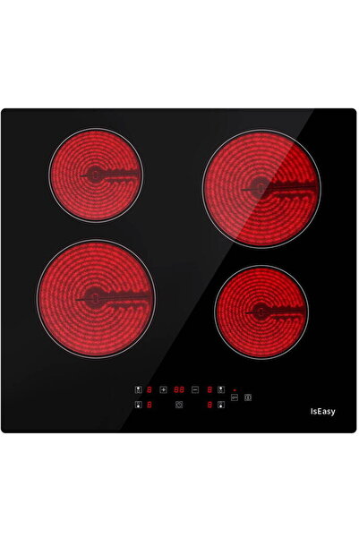 IsEasy Plita cu Inductie Incorporabila 4 Zone de Gatit 60 cm Negru Touch Cont...