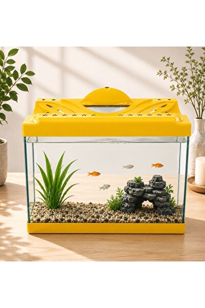 PKR Akvaryum 35 cm 12 litre 4mm cam sarı