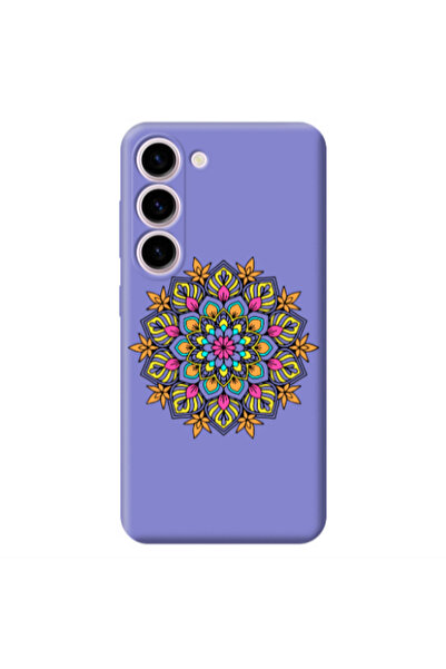 Other Samsung S23 Plus Mandala D6 Purple Colored Silicone TPU Θήκη