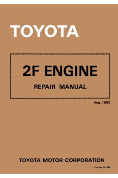 Createspace Independent Publishing Platform Toyota 2F Engine Repair Manual Au...