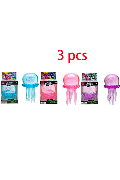 Needoh Jelly Squish Jellyfish Fidget Toy - Super Solid Squish Stress Relief S...