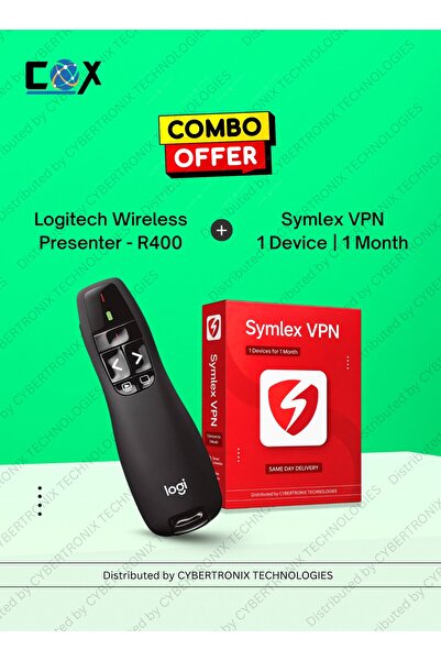 Generic Logitech R400 Wireless Presentation Remote + Symlex VPN | 1 Devices 1...