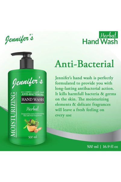 Jennifer's Assorted Anti-Bacterial Hand Wash 500ML (Pack of 3) - Extra Moisturizing, Cleanses & Protects,Kills 99.9% Germs, Hydrating Formula, Refreshing Scent 1.5 Liters