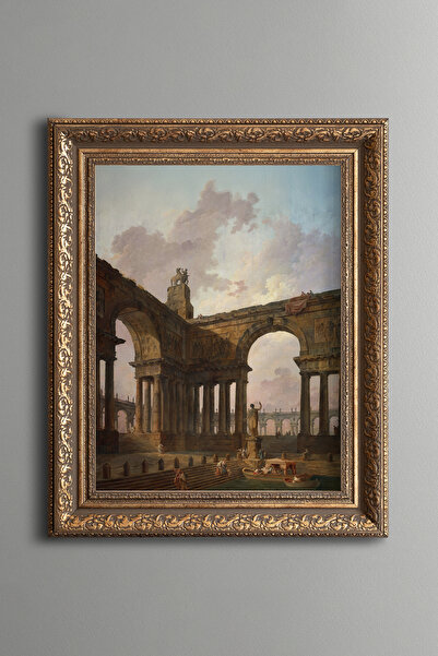epiqart Place of Departure - Vintage Patterned Painting - Thick Model