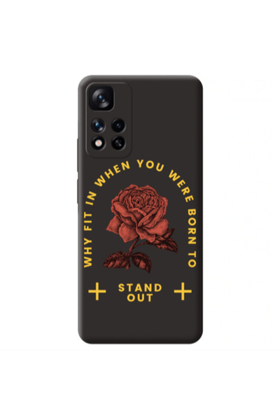 Other Xiaomi Redmi Note 11 Pro 5G Stand out Black Colored Silicone TPU Θήκη
