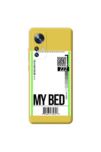 Other Xiaomi Mi 12 My Bed ZZZ Yellow Colored Silicone TPU Θήκη