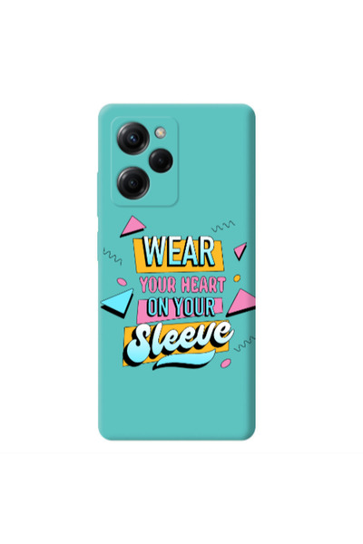 Other Xiaomi Poco X5 Pro Wear Your Heart Turquoise Colored Silicone TPU Θήκη