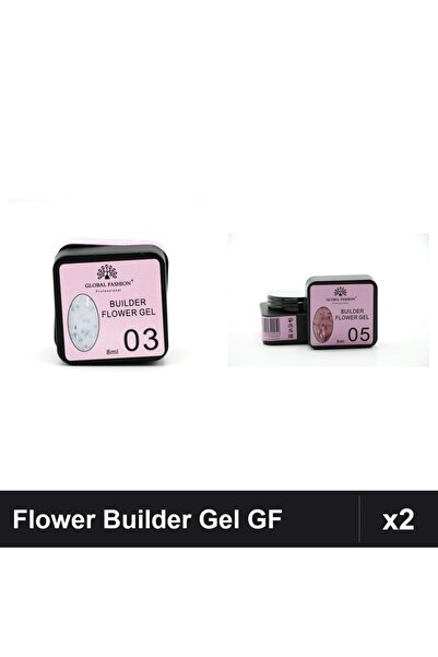 global fashion Set 2 Flower Builder Gel 8ml Nr.03 Nr.05 Constructie Unghii UV