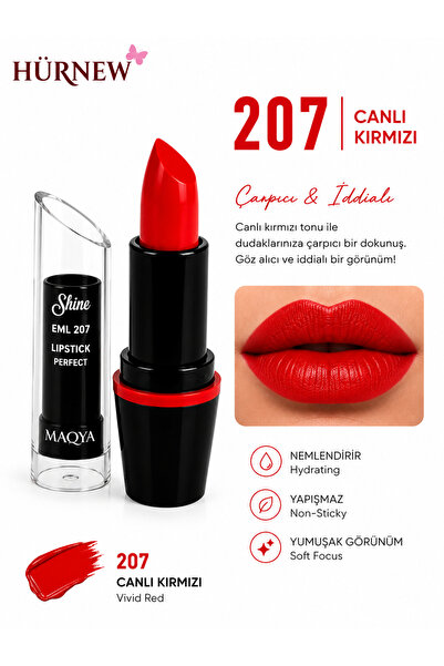 Genel Markalar HÜRNEW SHİNE LİPSTİCK RUJ 207