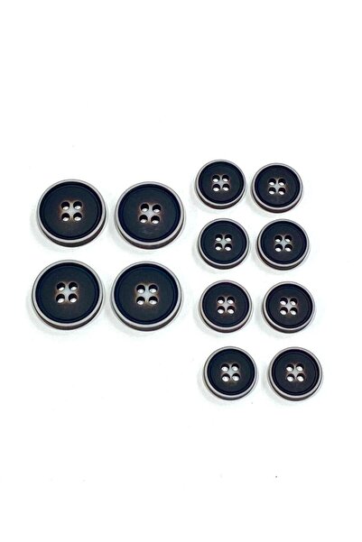 karantuhafiye Blazer Jacket Button Set |   Mat 4 Holes |   4 Large + 8 Small ...