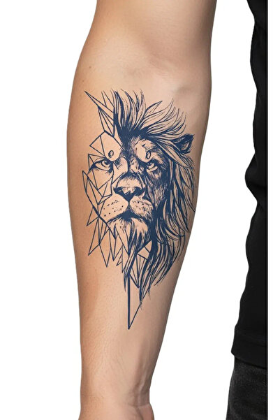 medink tattoo 1 Ay Kalıcı 24 Saat Sonra Kararan Aslan model geçici dövme tattoo