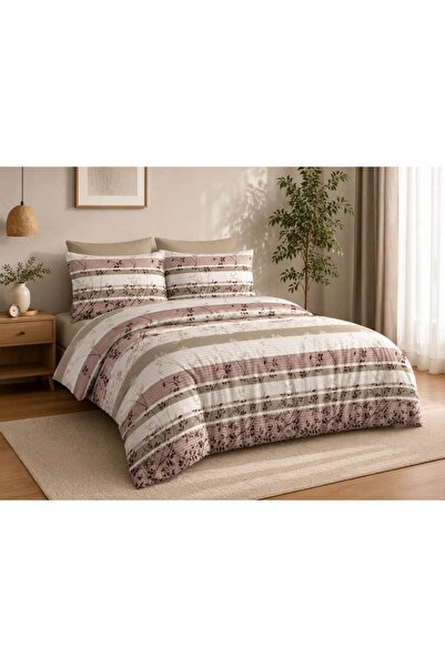 Newsevinç Ev Tekstili Motif Patterned Double Duvet Cover Sets 200 X240 cm 3 P...