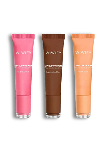 WIWIFY Glowy Trio, Lip Glowy Balm Guava + Cappuccino + Peach Glaze | Vitamin ...