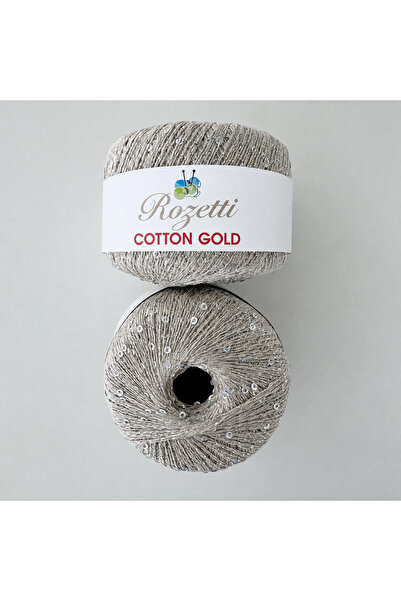 rozetti COTTON GOLD 25gr 183mt El Örgü Simli Payetli Iplik 1096