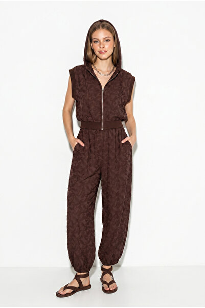 Bianco Lucci Women's Patterned Hooded Vest Pocketed Shalwar Trousers Set 4156...