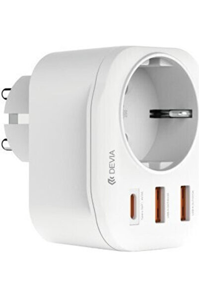 Devia Μονή πρίζα με 2 USB-A και 1 USB-C Κωδικός: 120EA3940001