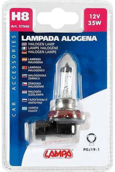Lampa Λάμπες Αυτοκινήτου H8 Αλογόνου 12V 35W 1 τεμάχιο