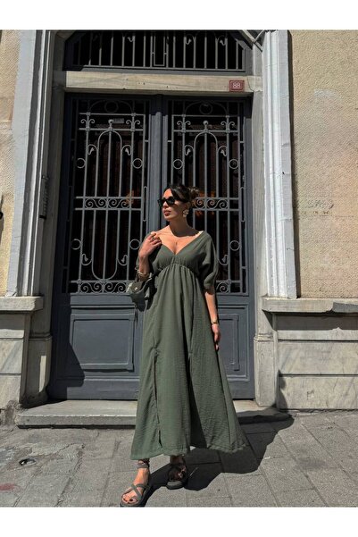 LB Laluna Butik Women's Linen Long Dress