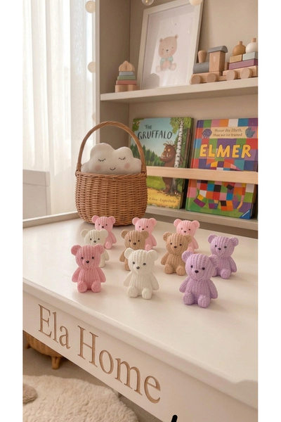 ELASİBEL HOME Ayıcık Biblo Minyatür , Sevimli 10 adet Ayıcık Biblo