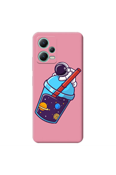 Other Xiaomi Redmi Note 12 Pro 5G Longing in space Pink Colored Silicone TPU ...