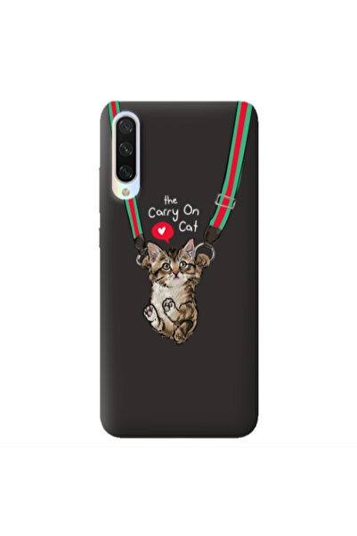 Other Xiaomi Mi 9 Lite Swinging cat Black Colored Silicone TPU Θήκη
