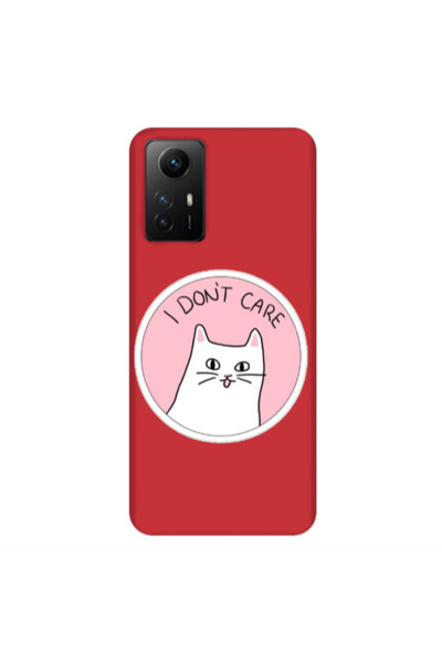 Other Xiaomi Redmi Note 12s I dont Care Red Colored Silicone TPU Θήκη