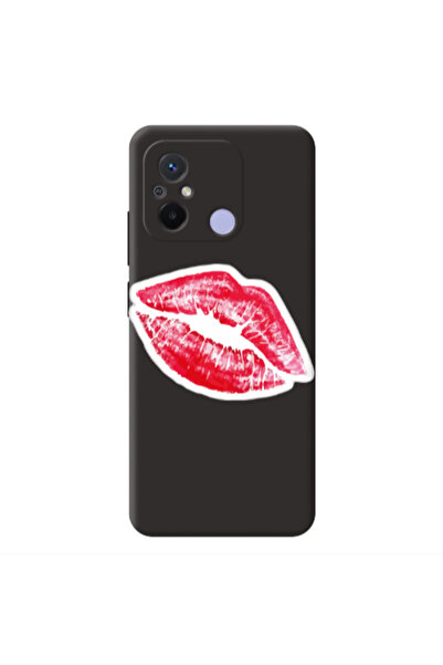 Other Xiaomi Redmi 12C Drooling Tongue Black Colored Silicone TPU Θήκη