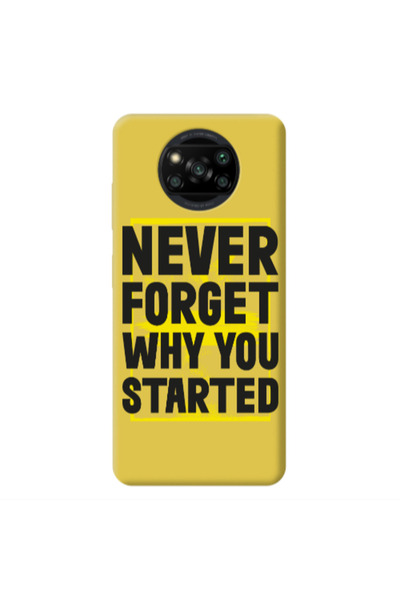 Other Xiaomi Poco X3 /X3 Pro Never Forget Yellow Colored Silicone TPU Θήκη
