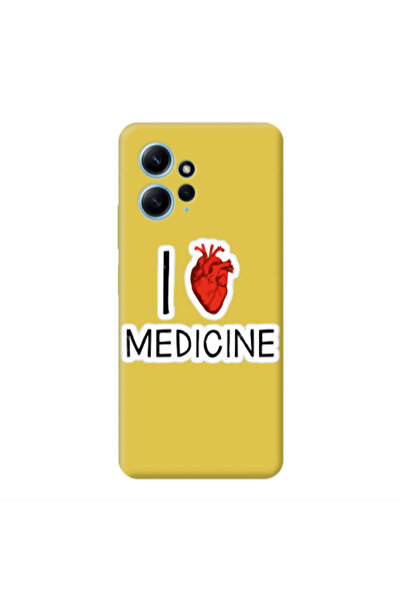 Other Xiaomi Redmi Note 12 4G I Love Medicin Yellow Colored Silicone TPU Θήκη