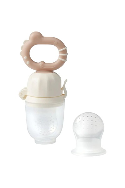 Babyono Μπεζ ταΐστρα βρεφικής τροφής με 2 εξαρτήματα