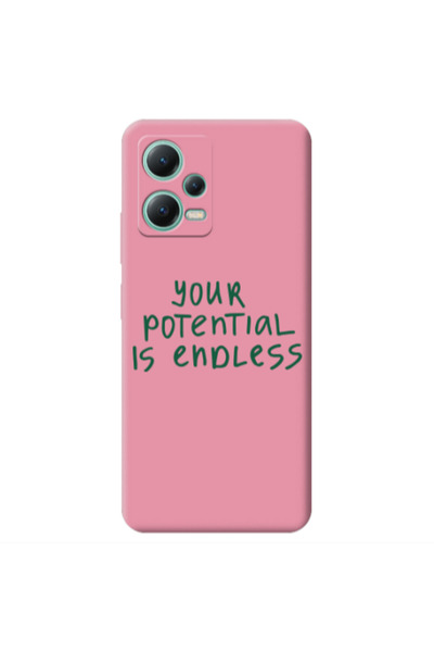 Other Xiaomi Redmi Note 12 Pro 5G Your potential is endless Pink Colored Sili...