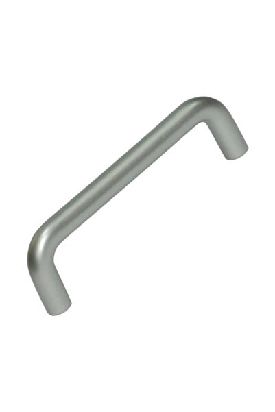 OEM Mâner pentru mobilă distanță perforații 96mm, plastic argintiu